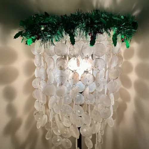 Green Tinsel Lamp